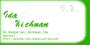 ida wichman business card